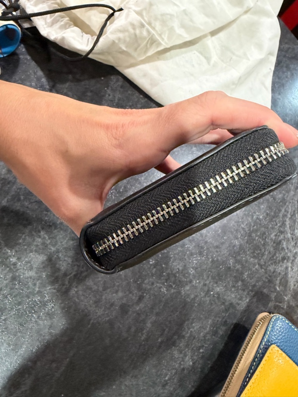 COACH Black Glovetanned Leather Zip Wallet - Picture 5 of 10